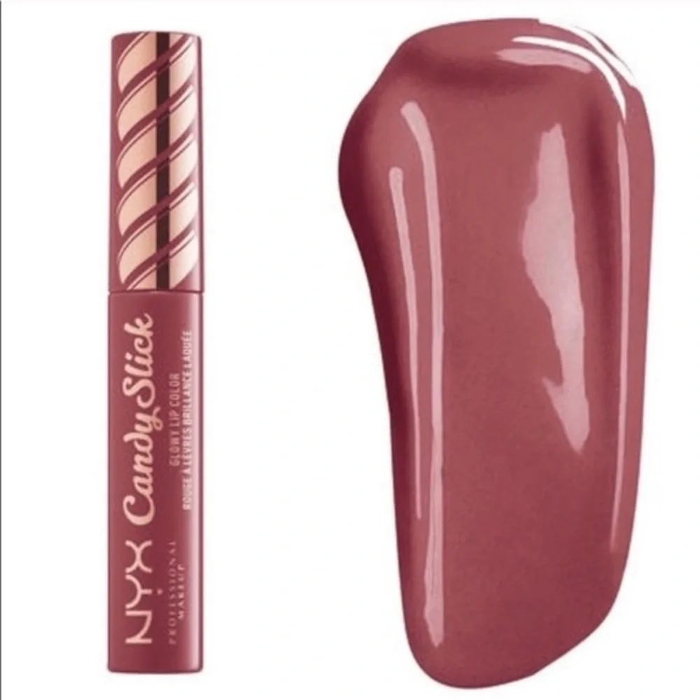 NYX Lip candy slick glowy S’More Please​ neutral pink mauve NWT gloss lipstick